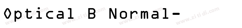 Optical B Normal字体转换
